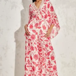 Namrata Joshipura Pink Eden Batwing Sleeve Jumpsuit