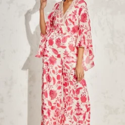 Namrata Joshipura Pink Eden Batwing Sleeve Jumpsuit -Deals Drapizia Store 01042023nj01 3