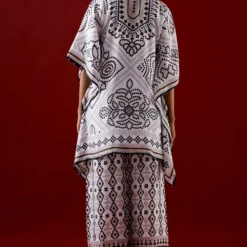 Rajdeep Ranawat Manju Serene White Geometric Print Tunic -Deals Drapizia Store 013122023rr14 5