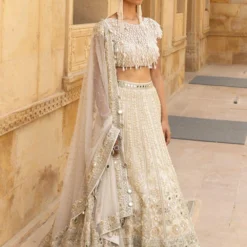 Arpita Mehta Vanilla & Gold Hand Embellished Lehenga Set -Deals Drapizia Store 031123am28 3