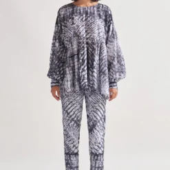 Amrich Black Shibori Handcrafted Top