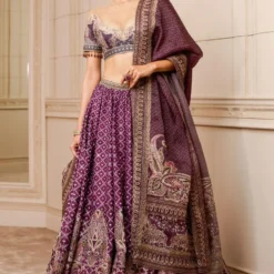 Tarun Tahiliani Aubergine Embellished Lehenga Set