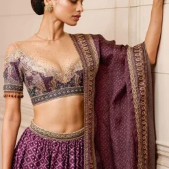 Tarun Tahiliani Aubergine Embellished Lehenga Set -Deals Drapizia Store 05052023tt06 3