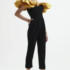 Gauri & Nainika Black Off- Shoulder Corsetted Jumpsuit -Deals Drapizia Store 0809gk03 2