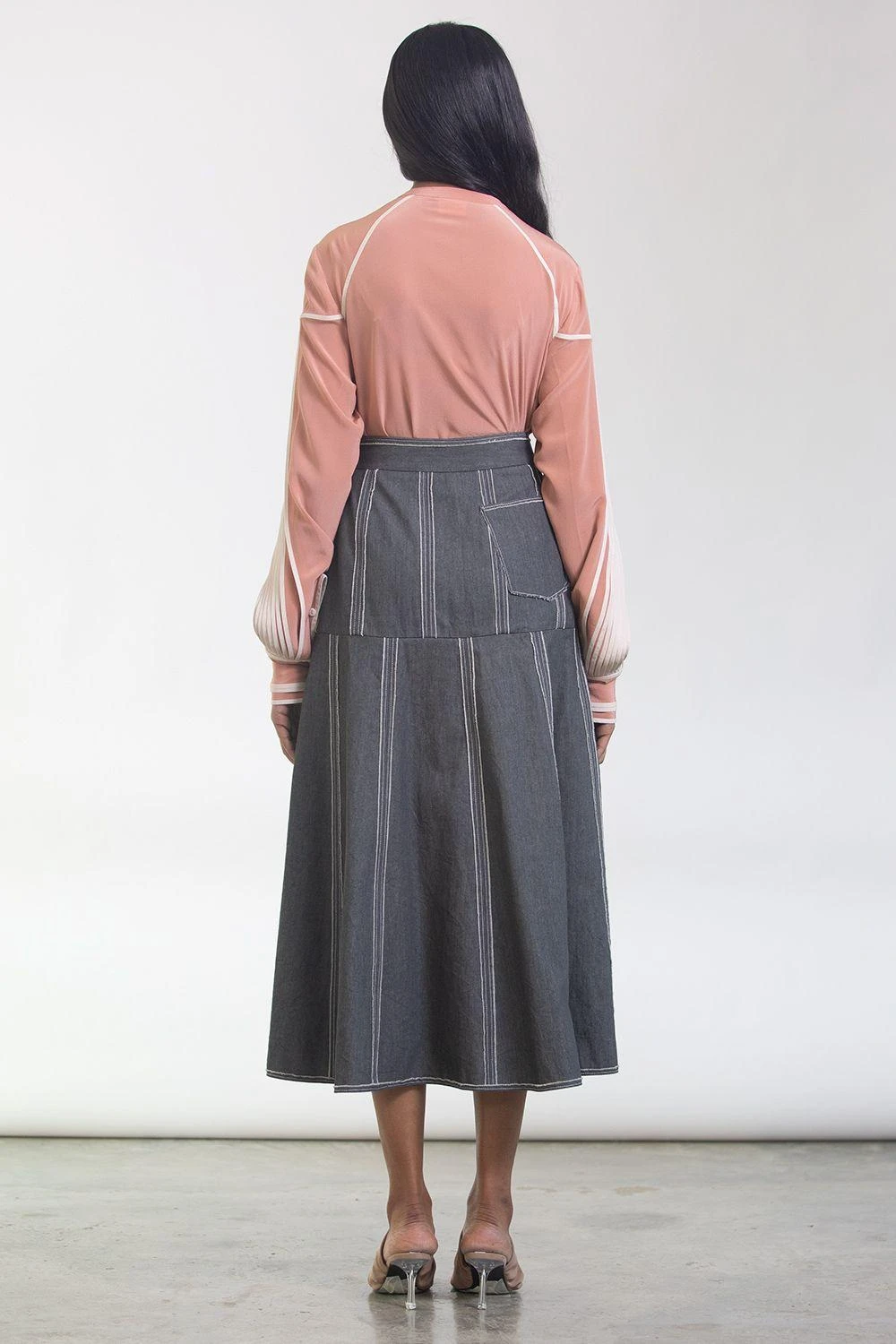 Bodice Dusty Pink Band Collar Shirt 4 Bodice Dusty Pink Band Collar Shirt - Image 2