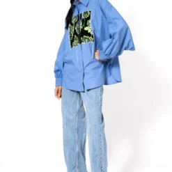 Dhruv Kapoor Blue Embellished Shirt -Deals Drapizia Store 1011dk6 3