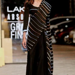 Bodice Black Silk Cropped Top