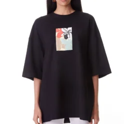 Kanika Goyal Label Black Oversized Patch T-shirt