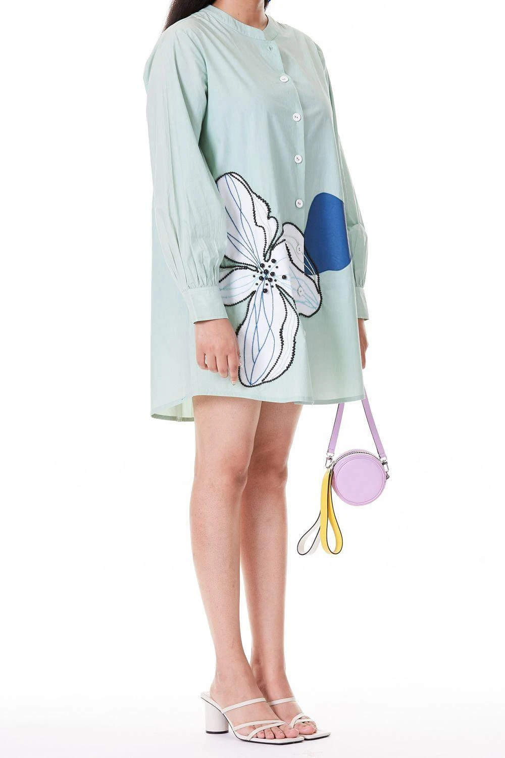 Kanika Goyal Label Cyan Green Applique Shirt 4 Kanika Goyal Label Cyan Green Applique Shirt - Image 2