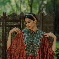 Pooja Keyur Brown Embellished Kaftan Set -Deals Drapizia Store 111pkm20 5