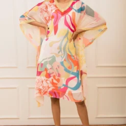 Varun Bahl Pret Floral Printed Georgette Kaftan -Deals Drapizia Store 111vb28 3