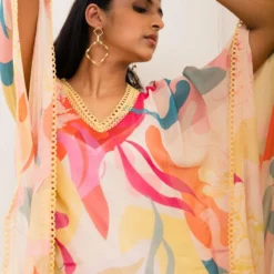 Varun Bahl Pret Floral Printed Georgette Kaftan -Deals Drapizia Store 111vb28 5