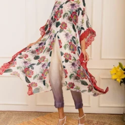 Varun Bahl Pret Red Floral Printed Kaftan 9 Varun Bahl Pret Red Floral Printed Kaftan -Deals Drapizia Store 111vb48 3