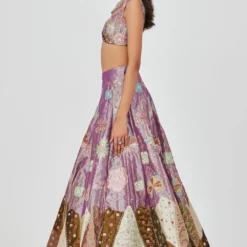 Aisha Rao Purple Floral Embellished Lehenga Set 10 Aisha Rao Purple Floral Embellished Lehenga Set -Deals Drapizia Store 11723ar13 3