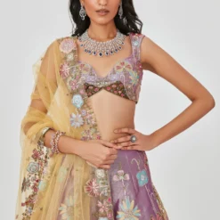 Aisha Rao Purple Floral Embellished Lehenga Set 12 Aisha Rao Purple Floral Embellished Lehenga Set -Deals Drapizia Store 11723ar13 5