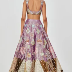 Aisha Rao Purple Floral Embellished Lehenga Set 13 Aisha Rao Purple Floral Embellished Lehenga Set -Deals Drapizia Store 11723ar13 6