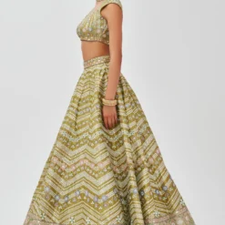 Aisha Rao Lime Green Embellished Lehenga Set 10 Aisha Rao Lime Green Embellished Lehenga Set -Deals Drapizia Store 11723ar16 3