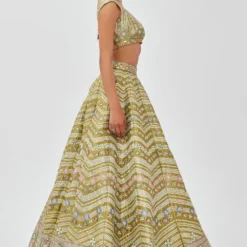 Aisha Rao Lime Green Embellished Lehenga Set 11 Aisha Rao Lime Green Embellished Lehenga Set -Deals Drapizia Store 11723ar16 4