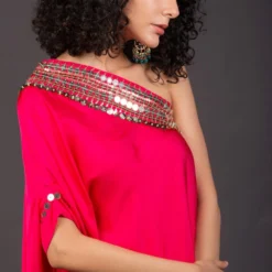 Prahnaaya Pink Off Shoulder Asymmetric Kurta Set 10 Prahnaaya Pink Off Shoulder Asymmetric Kurta Set -Deals Drapizia Store 118prac5 4