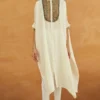 Avacara White Mulberry Silk Kaftan Set -Deals Drapizia Store 1210av12 1