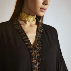 Shorshe Black Hand Embroidered Kaftan 11 Shorshe Black Hand Embroidered Kaftan -Deals Drapizia Store 1211sh1 4