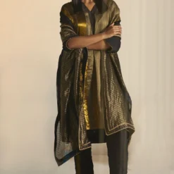 Shorshe Black & Gold Handwoven Kaftan Set -Deals Drapizia Store 1211sh6 3