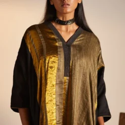 Shorshe Black & Gold Handwoven Kaftan Set -Deals Drapizia Store 1211sh6 4