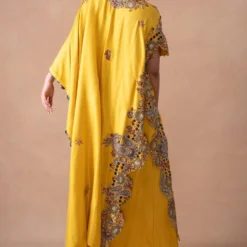 Anamika Khanna Golden Yellow Paisley Embellished Kaftan-Skirt Set -Deals Drapizia Store 12124ak9 5