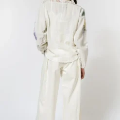 Ode To Odd White Checkered Cotton Shirt With Embroidery -Deals Drapizia Store 123odd15 5