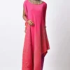 Kiran Uttam Ghosh Fuchsia Ombre Hand Embellished Pleated Drape -Deals Drapizia Store 12723kug8 1
