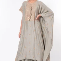 Anamika Khanna Green Embroidered Kaftan Set