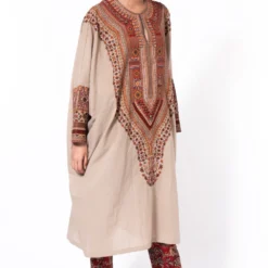 Divya Sheth Beige Embroidered Kaftan Set 10 Divya Sheth Beige Embroidered Kaftan Set -Deals Drapizia Store 128ds3 4