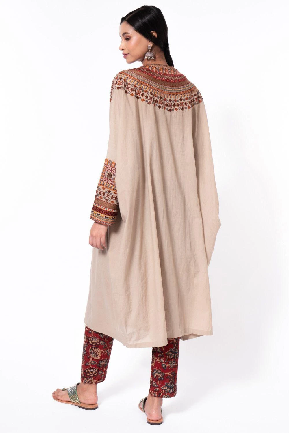 Divya Sheth Beige Embroidered Kaftan Set 7 Divya Sheth Beige Embroidered Kaftan Set - Image 5