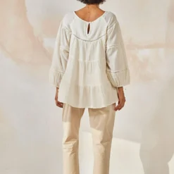 Khara Kapas Off-white Anti-fit Relaxed Top -Deals Drapizia Store 12923kk16 3