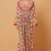 Siddhartha Bansal Multicoloured Floral Pleated Kaftan