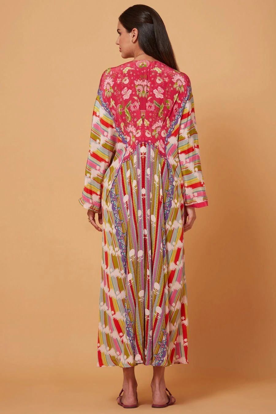 Siddhartha Bansal Multicoloured Floral Pleated Kaftan 5 Siddhartha Bansal Multicoloured Floral Pleated Kaftan - Image 3