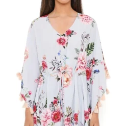 PS Pret By Payal Singhal Grey Floral Pinted Kaftan -Deals Drapizia Store 1311ps18 4