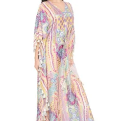 PS Pret By Payal Singhal Lime Green African Print Kaftan With Tassels -Deals Drapizia Store 1311psn13 2