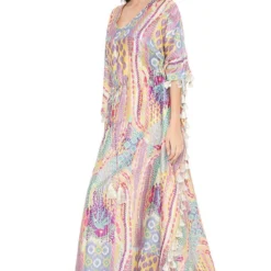 PS Pret By Payal Singhal Lime Green African Print Kaftan With Tassels -Deals Drapizia Store 1311psn13 3