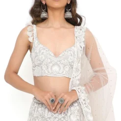Payal Singhal Grey Embroidered Lehenga Set -Deals Drapizia Store 1311psn7 7