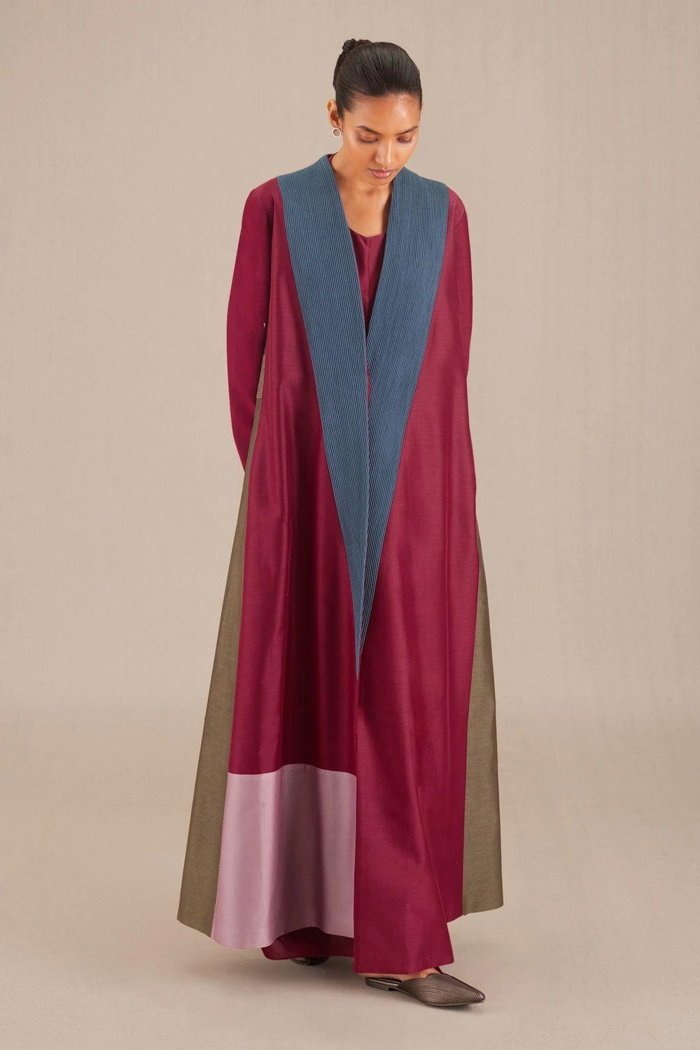AMPM Bahaar Mulberry Cotton-Silk Abaya Set 3 AMPM Bahaar Mulberry Cotton-Silk Abaya Set