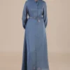 AMPM Nuh Azure Blue Satin-Organza Abaya Set -Deals Drapizia Store 131223ampm8 1