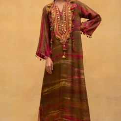 CAPISVIRLEO Green Embellished Tunic