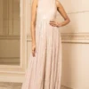 Tarun Tahiliani Blush Sequin Embellished Jumpsuit