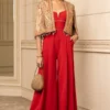 Tarun Tahiliani Red Paisley Printed Cape & Jumpsuit -Deals Drapizia Store 13323tt76 1