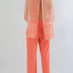 AROHI Coral Haze Hand Block Organza Shirt -Deals Drapizia Store 139ar20 6