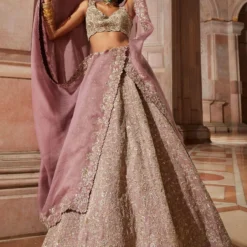 Mrunalini Rao Coco Sorbet Embellished Lehenga Set