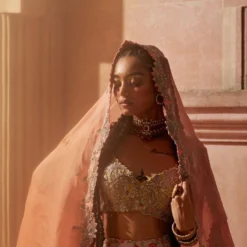 Mrunalini Rao Ivory & Peach Embellished Lehenga Set -Deals Drapizia Store 1411mr6 3