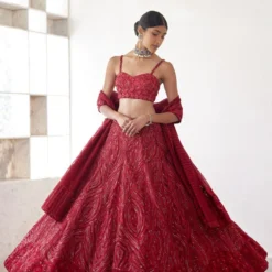 Mishru Red Stella Lehenga Set -Deals Drapizia Store 1423ms5 2