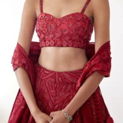 Mishru Red Stella Lehenga Set -Deals Drapizia Store 1423ms5 3